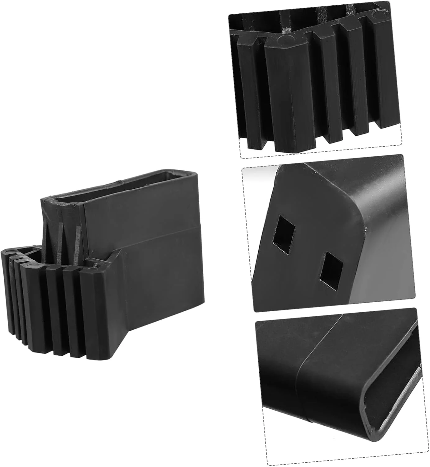 YARNOW 4 عدد پد زیرپایی نردبان لاستیکی، روکش پایه نردبان ضد لغزش، کلاهک پایه نردبان برای نردبان استخر، پدهای ضد لغزش نردبان، محافظ پایه نردبان، لوازم جانبی نردبان، قطعه مشکی