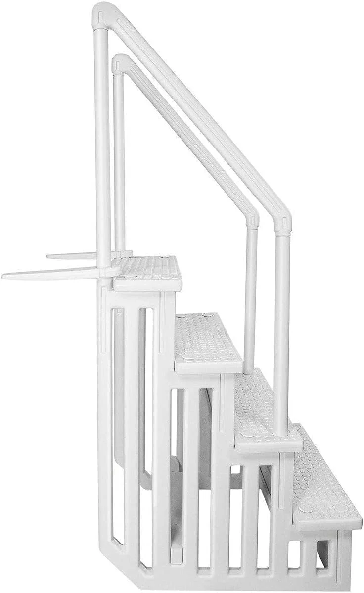 نردبان استخر رو زمینی ایمن اکستریم پاور یو اس با پله 32 اینچی و دسته ضد لغزش