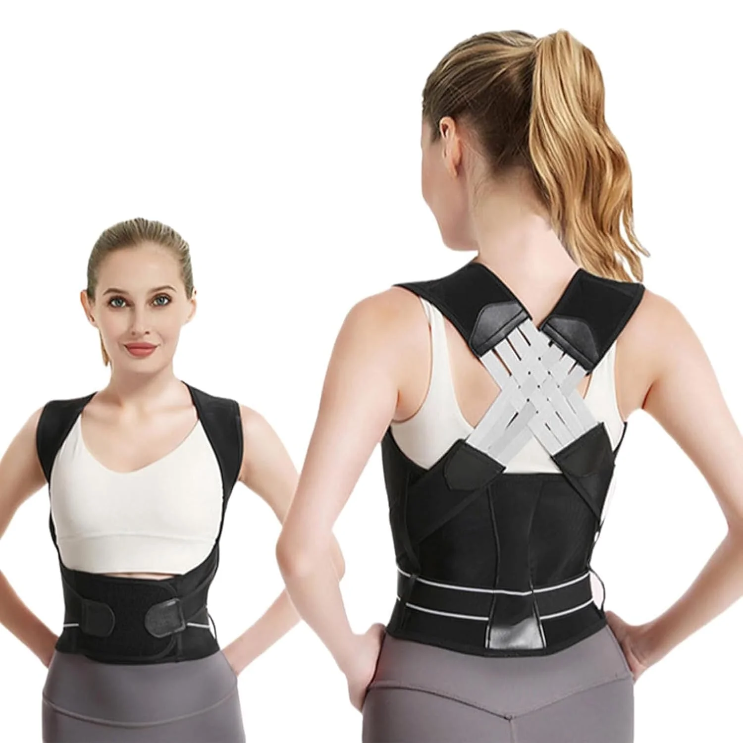 اصلاح کننده وضعیت بدن الاستیک KASTWAVE، صاف کننده پشت قابل تنظیم و تنفس پذیر برای مردان و زنان، تسکین دهنده درد گردن و شانه، ارائه دهنده پشتیبانی برای مردان و زنان (M) اصلاح کننده وضعیت بدن الاستیک KASTWAVE، صاف کننده پشت قابل تنظیم و تنفس پذیر برای مردان و زنان، تسکین دهنده درد گردن و شانه، ارائه دهنده پشتیبانی برای مردان و زنان (M)