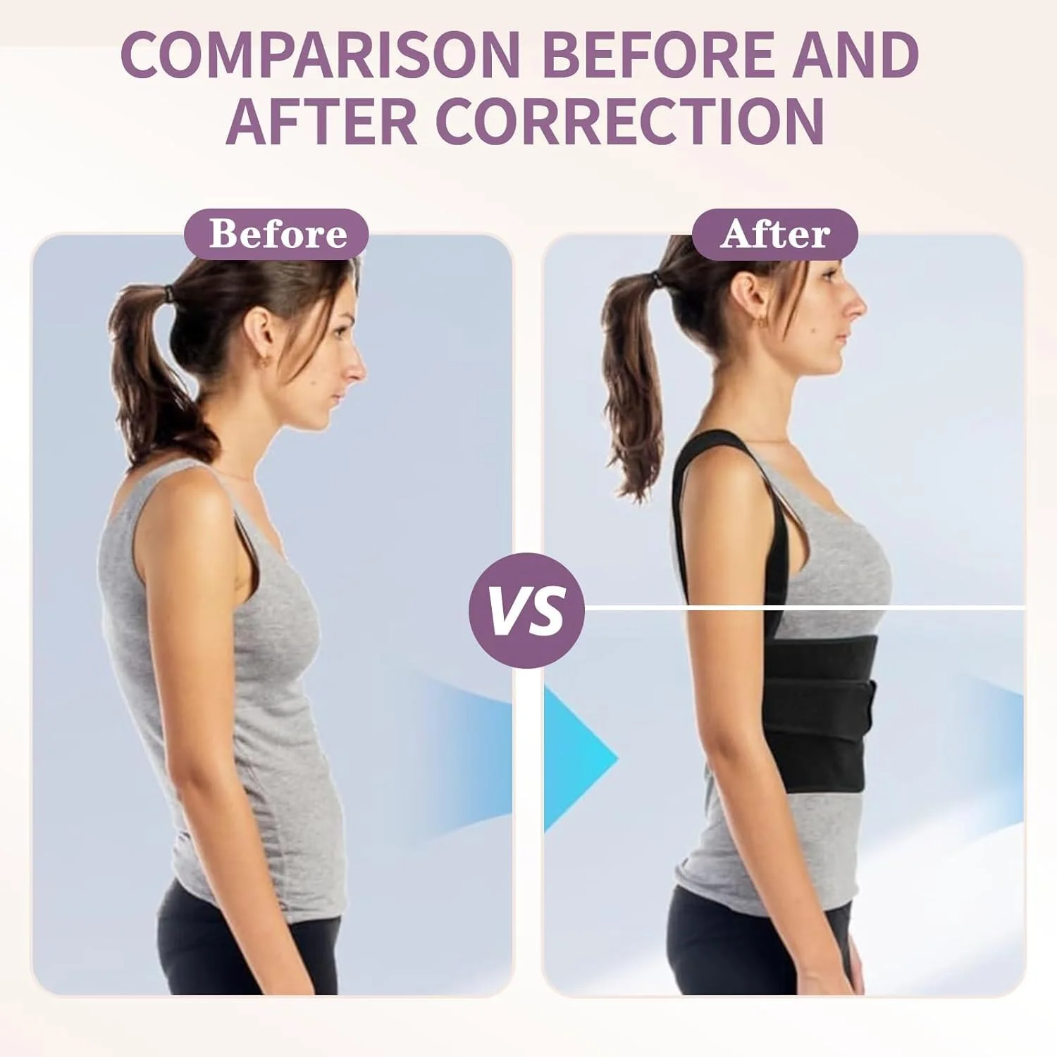 اصلاح کننده وضعیت بدن الاستیک KASTWAVE، صاف کننده پشت قابل تنظیم و تنفس پذیر برای مردان و زنان، تسکین دهنده درد گردن و شانه، ارائه دهنده پشتیبانی برای مردان و زنان (M) اصلاح کننده وضعیت بدن الاستیک KASTWAVE، صاف کننده پشت قابل تنظیم و تنفس پذیر برای مردان و زنان، تسکین دهنده درد گردن و شانه، ارائه دهنده پشتیبانی برای مردان و زنان (M)