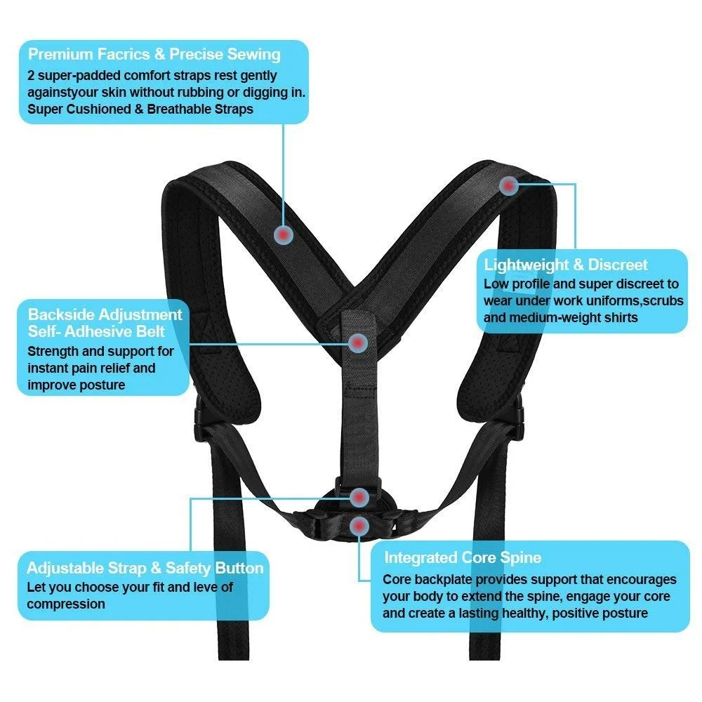 اصلاح کننده وضعیت بدن KASTWAVE برای آقایان و بانوان، تقویت شانه ها، گردن و پشت، بریس قسمت بالای کمر برای حمایت از ترقوه، صاف کننده قابل تنظیم پشت و فراهم کننده اصلاح کننده وضعیت بدن KASTWAVE برای آقایان و بانوان، تقویت شانه ها، گردن و پشت، بریس قسمت بالای کمر برای حمایت از ترقوه، صاف کننده قابل تنظیم پشت و فراهم کننده