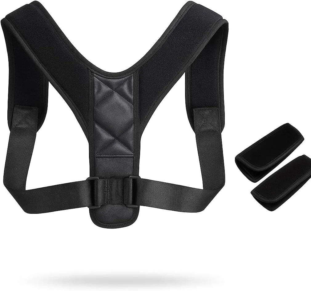 اصلاح کننده وضعیت بدن فیتو قابل تنظیم برای مردان، زنان و کودکان، کمربند پشتی نامرئی با پدهای شانه، مشکی