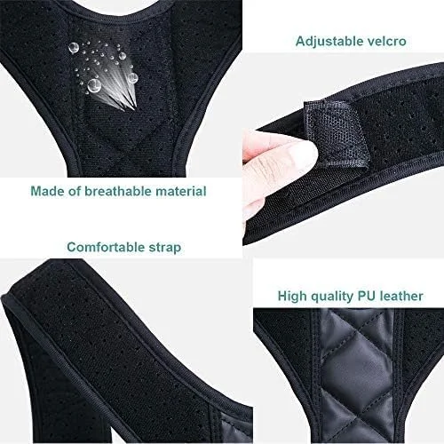 اصلاح کننده وضعیت بدن فیتو قابل تنظیم برای مردان، زنان و کودکان، کمربند پشتی نامرئی با پدهای شانه، مشکی اصلاح کننده وضعیت بدن فیتو قابل تنظیم برای مردان، زنان و کودکان، کمربند پشتی نامرئی با پدهای شانه، مشکی