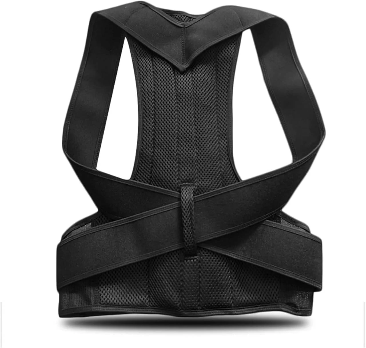 کمربند اصلاح کننده وضعیت بدن با قابلیت تنظیم، پشتیبانی کامل از شانه و کمر به همراه صفحه (رنگ: مشکی، سایز: XL:80-95cm) کمربند اصلاح کننده وضعیت بدن با قابلیت تنظیم، پشتیبانی کامل از شانه و کمر به همراه صفحه (رنگ: مشکی، سایز: XL:80-95cm)