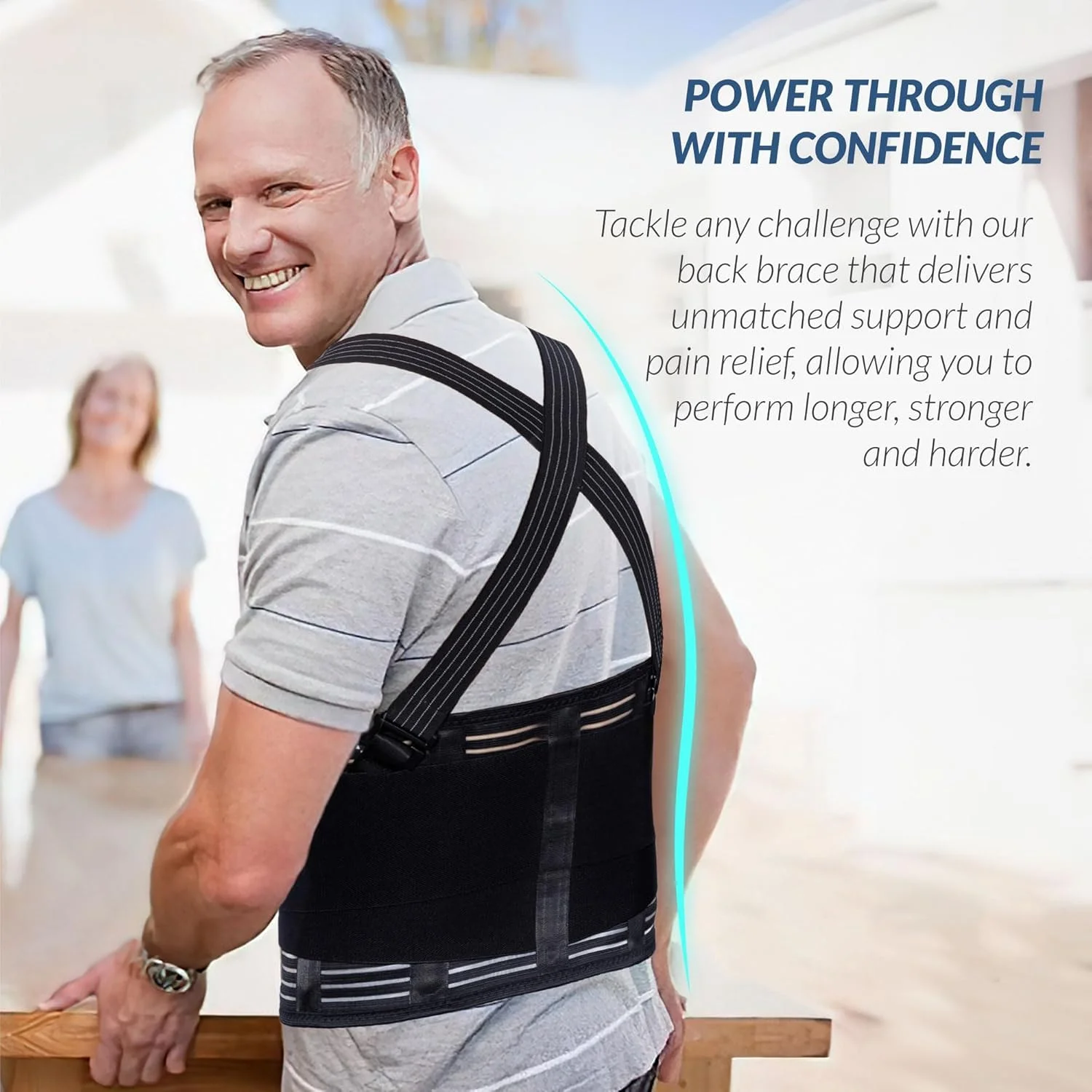 کمربند طبی قابل تنظیم پشتیبان کمر با تسمه های جداشدنی برای تسکین درد ناحیه کمر برای مردان و زنان، اصلاح کننده وضعیت بدن برای کمر و شکم (مشکی) کمربند طبی قابل تنظیم پشتیبان کمر با تسمه های جداشدنی برای تسکین درد ناحیه کمر برای مردان و زنان، اصلاح کننده وضعیت بدن برای کمر و شکم (مشکی)