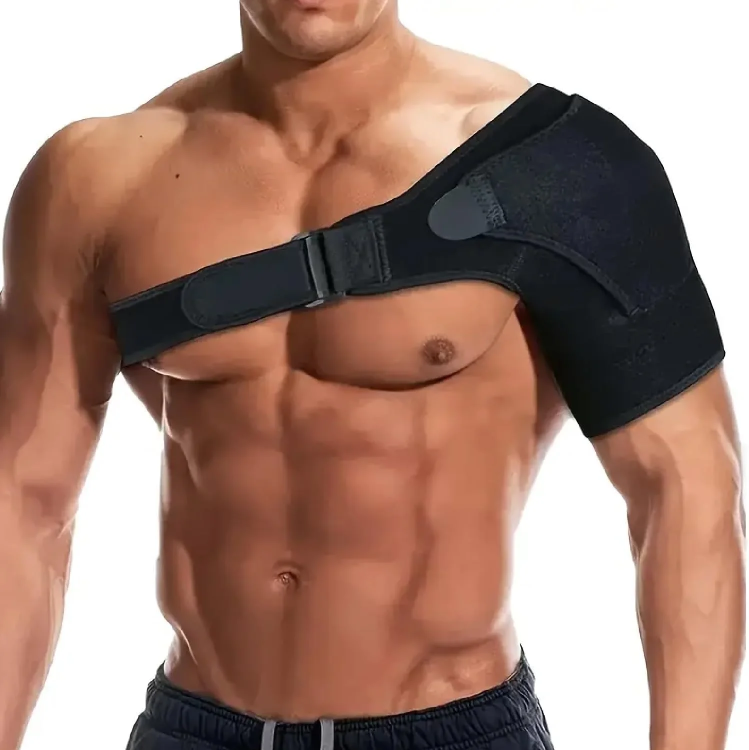 زانوبند شانه قابل تنظیم با بندهای رهاسازی سریع - پشتی توری تنفسی، اصلاح کننده وضعیت بدنی و پشتیبانی عضلانی برای ورزش، باشگاه، تمرین و راحتی روزانه