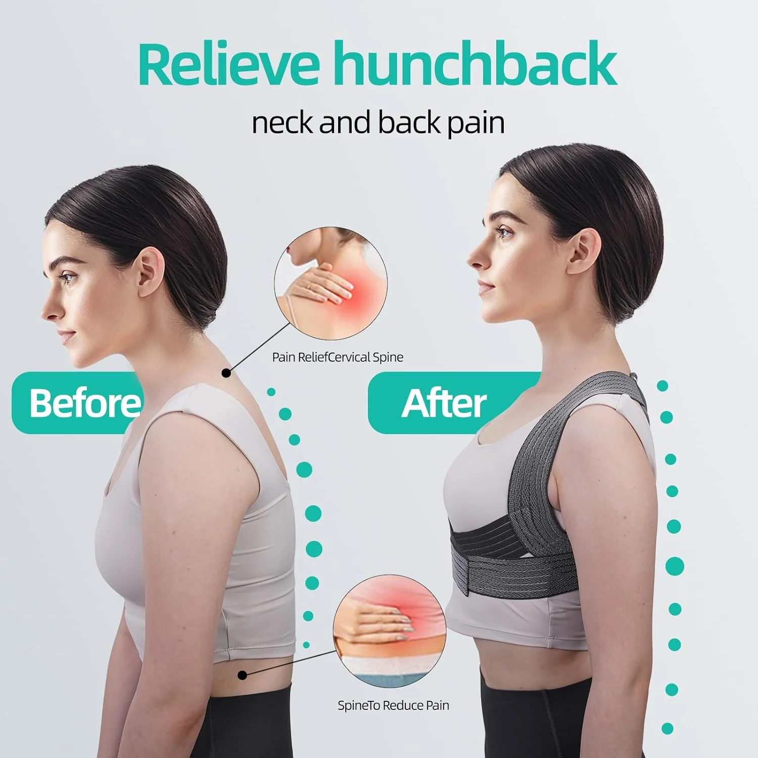 اصلاح کننده وضعیت بدن آیلیپ برای زنان و مردان، بند قابل تنظیم قسمت بالای کمر برای شانه، گردن و درد قسمت بالای کمر، وضعیت بدن را اصلاح می کند، قوز کردن و افتادگی شانه را اصلاح می کند، نقره ای L-XL