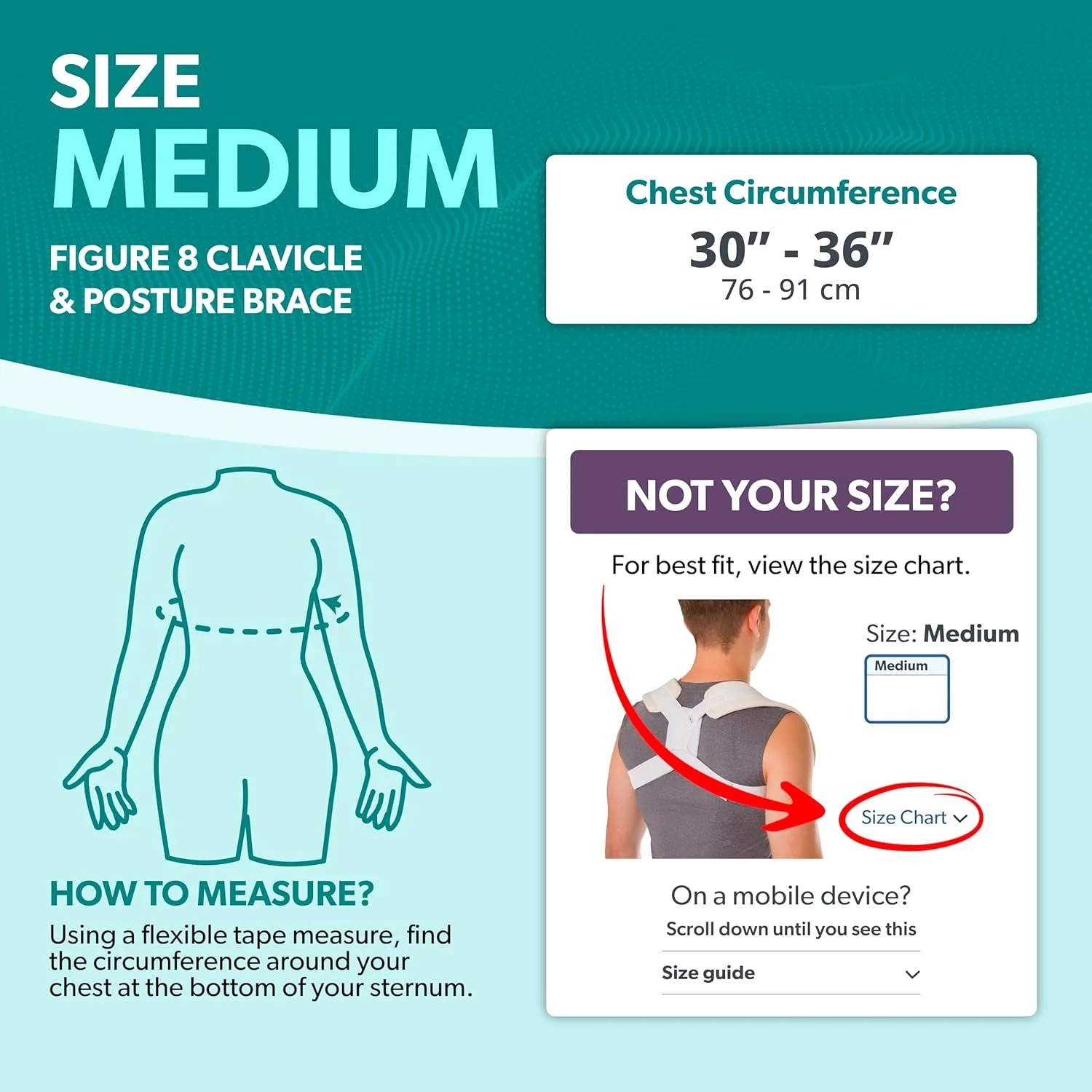 بریس ترقوه و اصلاح کننده وضعیت بدن مدل 8 BraceAbility | آویز استخوان ترقوه شکسته برای آسیب ها و شکستگی ها، بند نگهدارنده شانه برای صاف کردن قسمت بالای کمر (متوسط) بریس ترقوه و اصلاح کننده وضعیت بدن مدل 8 BraceAbility | آویز استخوان ترقوه شکسته برای آسیب ها و شکستگی ها، بند نگهدارنده شانه برای صاف کردن قسمت بالای کمر (متوسط)