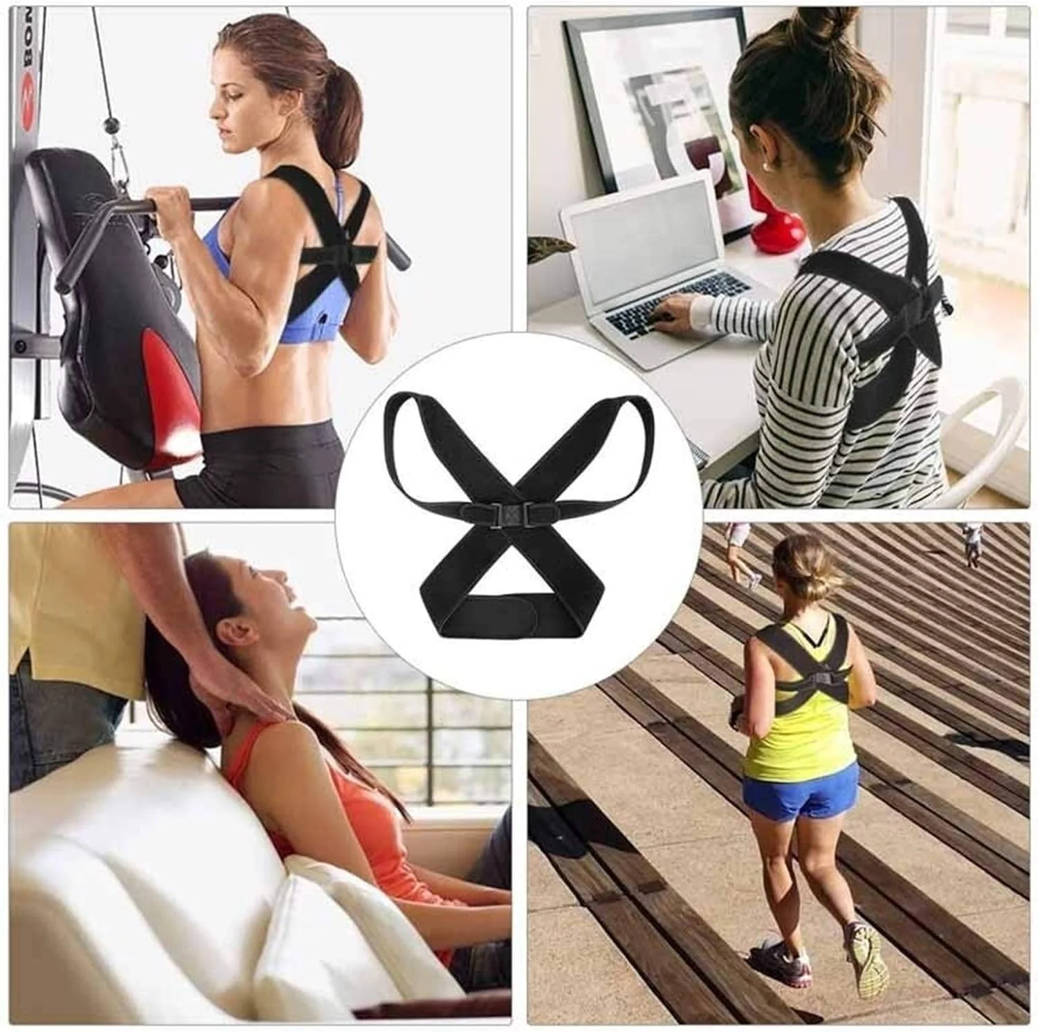 اصلاح کننده وضعیت بدن برای آقایان و بانوان - کمربند حمایتی صاف کننده قابل تنظیم برای تراز کردن پشت، شانه و گردن، مناسب برای استفاده روزمره (سایز L: دور سینه 110-125 سانتی متر، دور کمر 80-140 سانتی متر) اصلاح کننده وضعیت بدن برای آقایان و بانوان - کمربند حمایتی صاف کننده قابل تنظیم برای تراز کردن پشت، شانه و گردن، مناسب برای استفاده روزمره (سایز L: دور سینه 110-125 سانتی متر، دور کمر 80-140 سانتی متر)