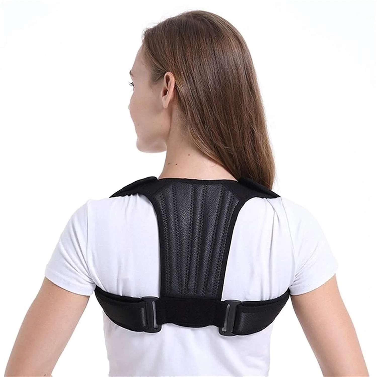 کمربند اصلاح قوز پشتی قابل تنظیم، پشتیبانی از شانه و کمر برای اصلاح وضعیت بدن بزرگسالان و کودکان (رنگ: مشکی، سایز: تک سایز) (مشکی تک سایز) کمربند اصلاح قوز پشتی قابل تنظیم، پشتیبانی از شانه و کمر برای اصلاح وضعیت بدن بزرگسالان و کودکان (رنگ: مشکی، سایز: تک سایز) (مشکی تک سایز)