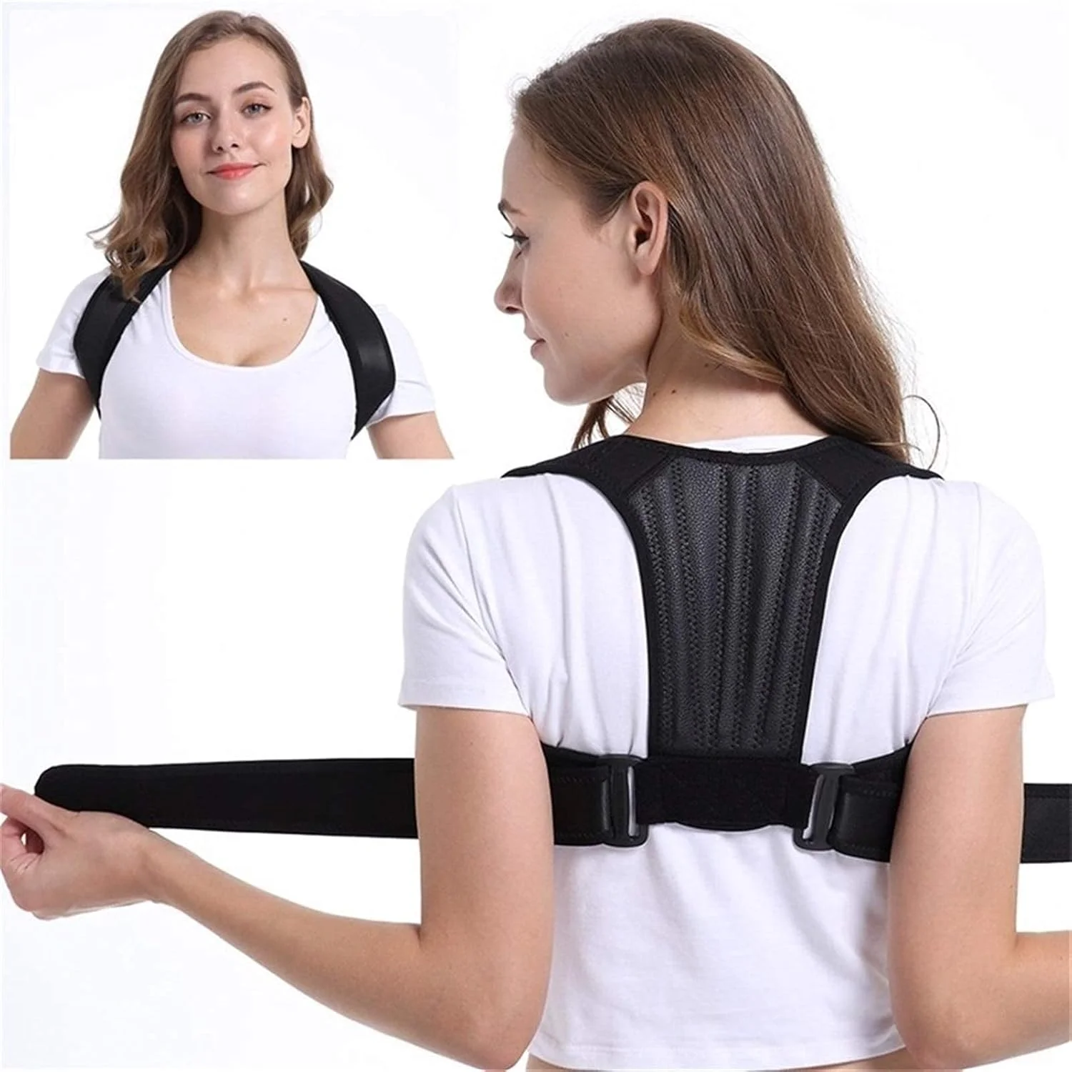 کمربند اصلاح قوز پشتی قابل تنظیم، پشتیبانی از شانه و کمر برای اصلاح وضعیت بدن بزرگسالان و کودکان (رنگ: مشکی، سایز: تک سایز) (مشکی تک سایز) کمربند اصلاح قوز پشتی قابل تنظیم، پشتیبانی از شانه و کمر برای اصلاح وضعیت بدن بزرگسالان و کودکان (رنگ: مشکی، سایز: تک سایز) (مشکی تک سایز)