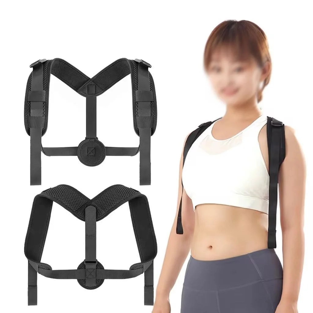 اصلاح کننده وضعیت بدن برای آقایان و بانوان، بریس ترقوه قابل تنظیم برای تسکین درد گردن، پشت و شانه، صاف کننده راحت پشت برای اصلاح وضعیت بدن، مشکی اصلاح کننده وضعیت بدن برای آقایان و بانوان، بریس ترقوه قابل تنظیم برای تسکین درد گردن، پشت و شانه، صاف کننده راحت پشت برای اصلاح وضعیت بدن، مشکی