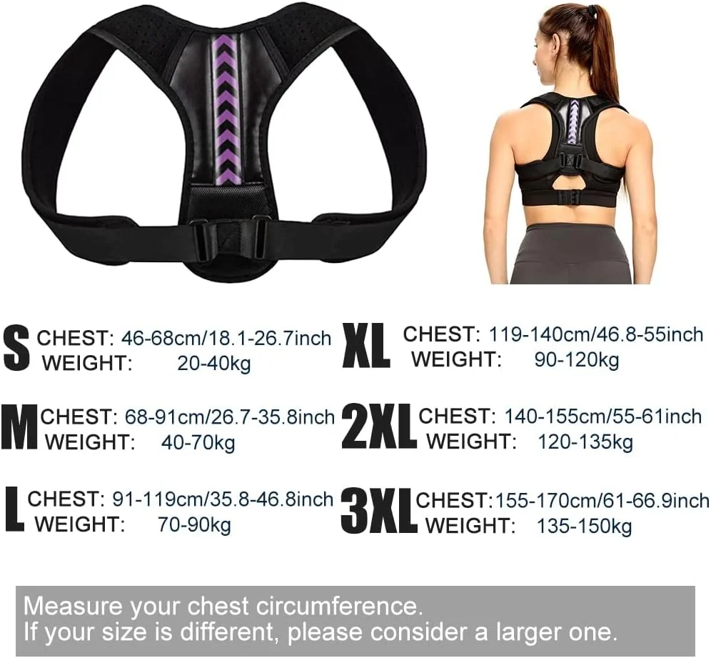 کمربند اصلاح کننده وضعیت بدن پزشکی قابل تنظیم برای ترقوه، ستون فقرات، شانه و کمر، مناسب برای آقایان و بانوان (رنگ: بنفش مدل A، سایز M) کمربند اصلاح کننده وضعیت بدن پزشکی قابل تنظیم برای ترقوه، ستون فقرات، شانه و کمر، مناسب برای آقایان و بانوان (رنگ: بنفش مدل A، سایز M)