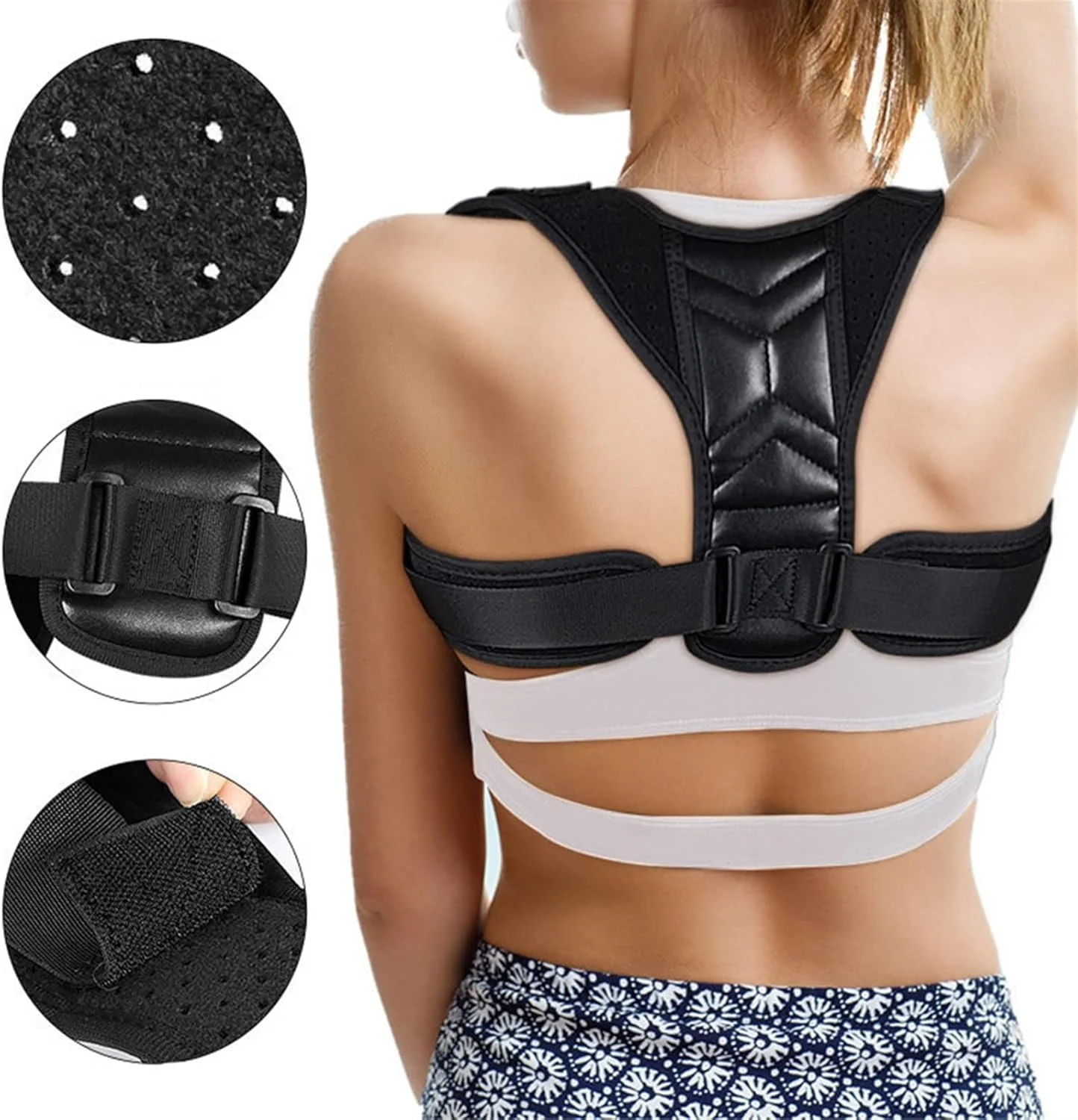 کمربند اصلاح کننده وضعیت بدن پزشکی قابل تنظیم برای ترقوه، ستون فقرات، شانه و کمر، مناسب برای آقایان و بانوان (رنگ: بنفش مدل A، سایز M) کمربند اصلاح کننده وضعیت بدن پزشکی قابل تنظیم برای ترقوه، ستون فقرات، شانه و کمر، مناسب برای آقایان و بانوان (رنگ: بنفش مدل A، سایز M)