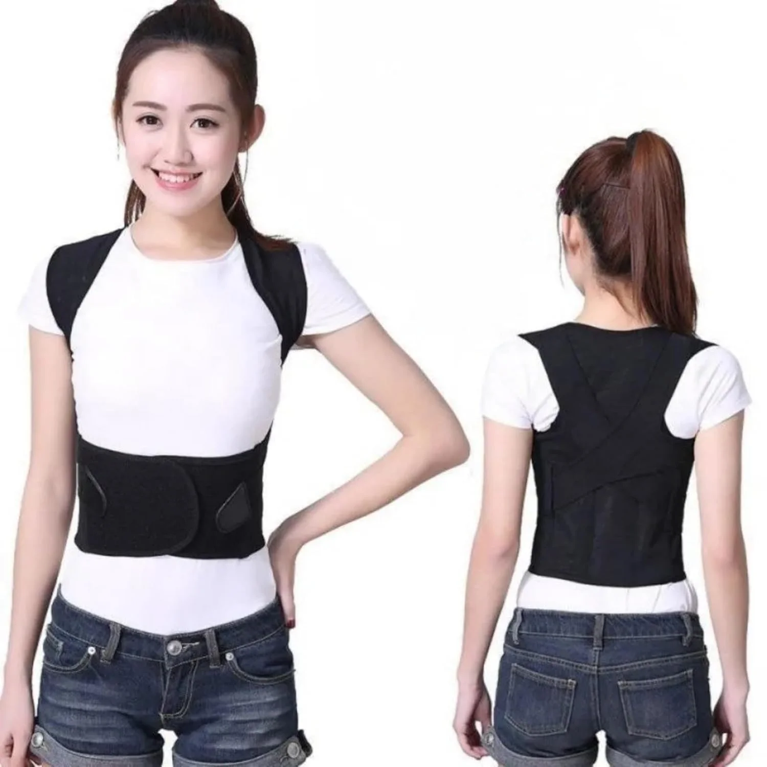1 عدد کمربند اصلاح کننده وضعیت بدن برای زنان و مردان، صاف کننده شانه سبک وزن، پشتیبانی کامل قابل تنظیم برای کمر، تسکین درد کمر (مشکی) (XL) 1 عدد کمربند اصلاح کننده وضعیت بدن برای زنان و مردان، صاف کننده شانه سبک وزن، پشتیبانی کامل قابل تنظیم برای کمر، تسکین درد کمر (مشکی) (XL)