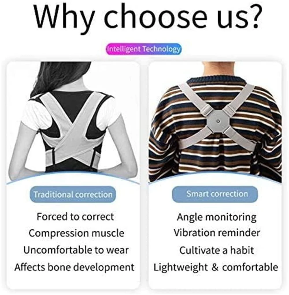 اصلاح کننده هوشمند وضعیت بدن برای بزرگسالان و کودکان، اصلاح کننده وضعیت بدن با حسگر، یادآوری کننده هوشمند وضعیت بدن، ویبره برای بهبود وضعیت بدن، ساپورت قوز کمر برای زنان و مردان، راحت و قابل تنفس (خاکستری) اصلاح کننده هوشمند وضعیت بدن برای بزرگسالان و کودکان، اصلاح کننده وضعیت بدن با حسگر، یادآوری کننده هوشمند وضعیت بدن، ویبره برای بهبود وضعیت بدن، ساپورت قوز کمر برای زنان و مردان، راحت و قابل تنفس (خاکستری)