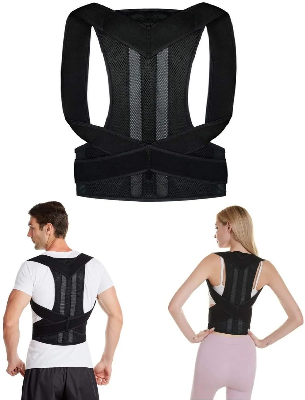 اصلاح کننده وضعیت بدن، پشتیبانی از ستون فقرات و کمر برای تسکین گردن، کمر و شانه ها، بند قابل تنظیم و تنفسی برای بهبود وضعیت بدن و پشتیبانی از کمر برای زنان و مردان اصلاح کننده وضعیت بدن، پشتیبانی از ستون فقرات و کمر برای تسکین گردن، کمر و شانه ها، بند قابل تنظیم و تنفسی برای بهبود وضعیت بدن و پشتیبانی از کمر برای زنان و مردان