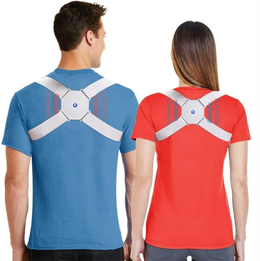 یادآور هوشمند اصلاح کننده وضعیت بدن Eworld با ویبره برای بهبود وضعیت بدنی، بریس پشتی قابل تنظیم برای رفع درد کمر ناشی از قوز، آموزش دهنده نامرئی وضعیت بدن زیر لباس