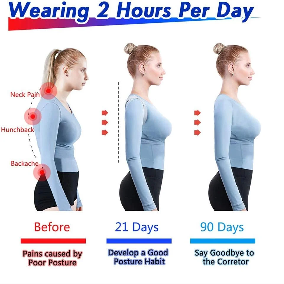 یادآور هوشمند اصلاح کننده وضعیت بدن Eworld با ویبره برای بهبود وضعیت بدنی، بریس پشتی قابل تنظیم برای رفع درد کمر ناشی از قوز، آموزش دهنده نامرئی وضعیت بدن زیر لباس