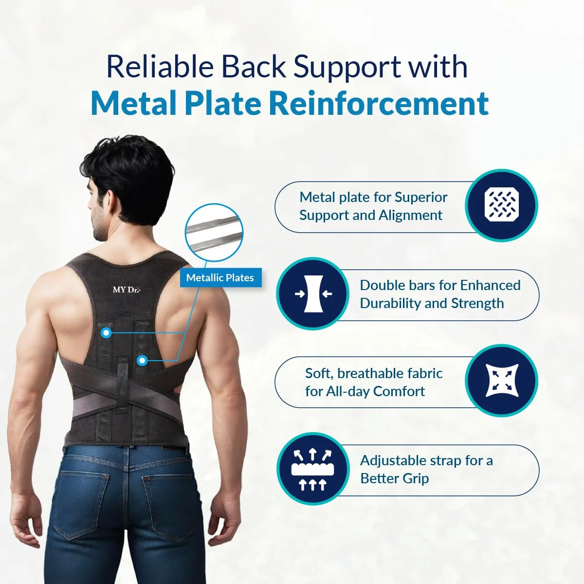 کمربند اصلاح کننده وضعیت بدن مناسب آقایان و بانوان | پشتیبانی قابل تنظیم از پشت و شانه برای تراز ستون فقرات، اصلاح قوز و تسکین درد | صفحات فلزی برای ثبات | پارچه نئوپرن | کمربند اصلاح کننده وضعیت بدن مناسب آقایان و بانوان | پشتیبانی قابل تنظیم از پشت و شانه برای تراز ستون فقرات، اصلاح قوز و تسکین درد | صفحات فلزی برای ثبات | پارچه نئوپرن |