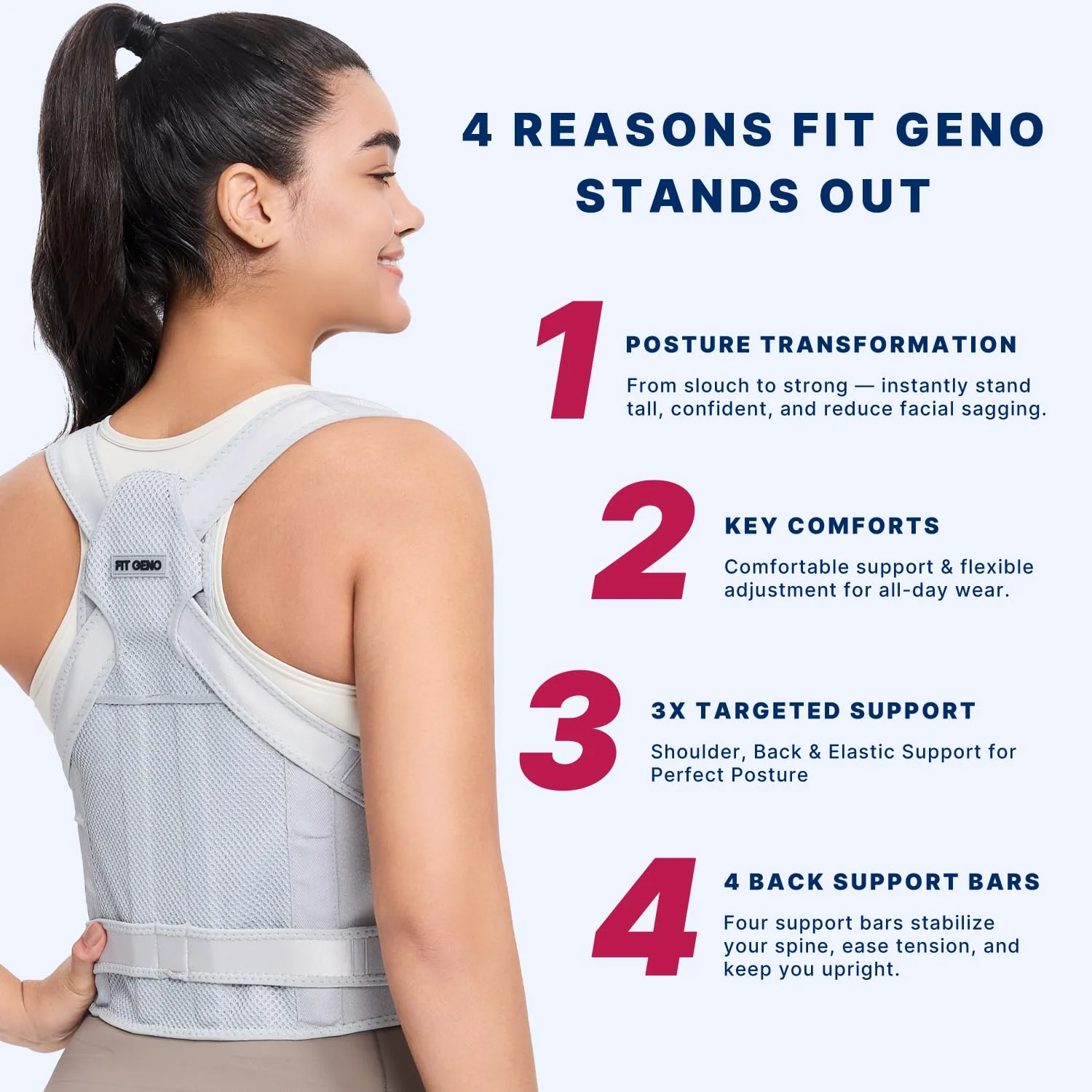 اصلاح کننده وضعیت بدن فیت جنو برای آقایان و بانوان: صاف کننده شانه، پشتیبانی کامل قابل تنظیم برای تسکین درد - اصلاح کننده ستون فقرات اصلاح کننده وضعیت بدن فیت جنو برای آقایان و بانوان: صاف کننده شانه، پشتیبانی کامل قابل تنظیم برای تسکین درد - اصلاح کننده ستون فقرات