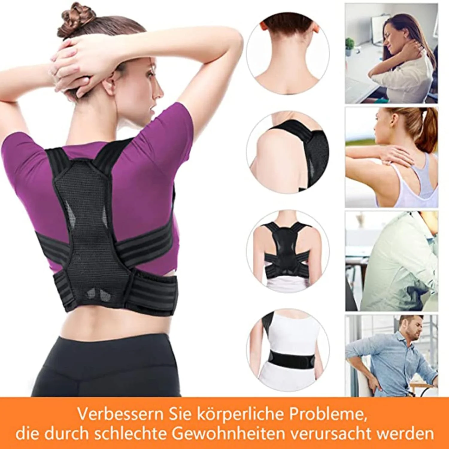 FDTY 1 عدد اصلاح کننده وضعیت بدن برای زنان و مردان، پشتیبانی کامل قابل تنظیم و راحت، صاف کننده پشتیبان برای ستون فقرات، پشت، گردن، ترقوه و شانه، بهبود وضعیت بدن و تسکین درد (بزرگ) FDTY 1 عدد اصلاح کننده وضعیت بدن برای زنان و مردان، پشتیبانی کامل قابل تنظیم و راحت، صاف کننده پشتیبان برای ستون فقرات، پشت، گردن، ترقوه و شانه، بهبود وضعیت بدن و تسکین درد (بزرگ)