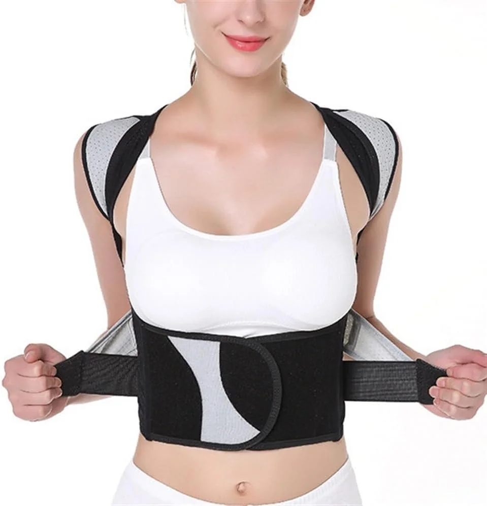 کمربند اصلاح کننده وضعیت بدن، مناسب شانه، ترقوه، ستون فقرات و کمر، قابل تنظیم برای مردان، زنان و کودکان (رنگ: خاکستری، سایز: XL) کمربند اصلاح کننده وضعیت بدن، مناسب شانه، ترقوه، ستون فقرات و کمر، قابل تنظیم برای مردان، زنان و کودکان (رنگ: خاکستری، سایز: XL)