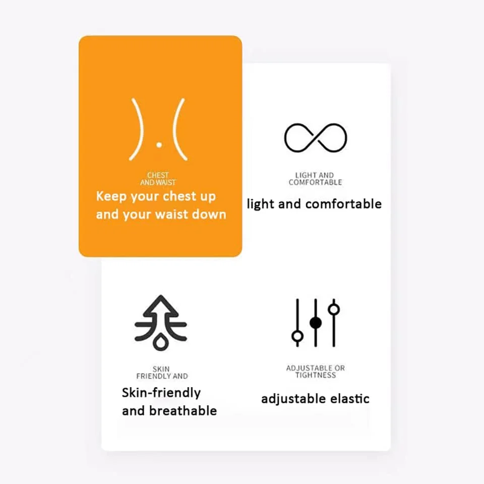 اصلاح کننده وضعیت بدن میفونی برای آقایان و بانوان، بریس قسمت بالای کمر برای تمرین وضعیت بدن، اصلاح کننده قابل تنظیم کمر، تسکین درد گردن، کمر و شانه