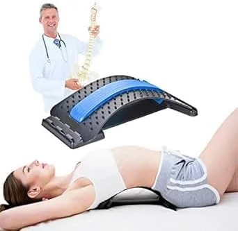 دستگاه کشش کمر برای تسکین درد - سطوح قابل تنظیم برای قسمت فوقانی و تحتانی ستون فقرات | ماساژور ارتوپدی تسکین دهنده درد کمر و تجهیزات پشتیبانی از وضعیت بدن | ایده آل برای استفاده در خانه، محل کار و فیزیوتراپی دستگاه کشش کمر برای تسکین درد - سطوح قابل تنظیم برای قسمت فوقانی و تحتانی ستون فقرات | ماساژور ارتوپدی تسکین دهنده درد کمر و تجهیزات پشتیبانی از وضعیت بدن | ایده آل برای استفاده در خانه، محل کار و فیزیوتراپی