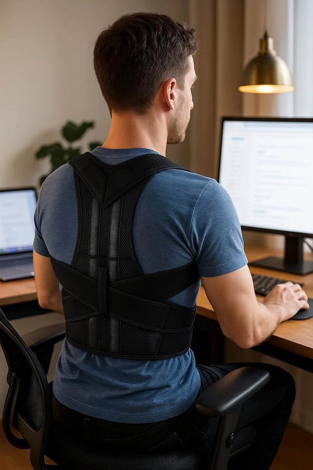 پشتیبان کمری مغناطیسی فیتو، سایز ایکس لارج، اصلاح کننده وضعیت بدن، اکریلونیتریل بوتادین استایرن، برای تسکین درد کمر