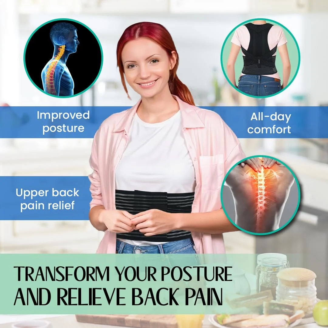 ارتونیکس پشتیبان کمر اصلاح کننده وضعیت بدن، پشتیبانی از ترقوه و شانه برای مردان و زنان، پشتیبانی کامل از کمر، تسکین درد بالای و پایین کمر - اسکولیوز، قوز، خمیدگی، قفسه سینه، اصلاح کننده ستون فقرات / 8247 ارتونیکس پشتیبان کمر اصلاح کننده وضعیت بدن، پشتیبانی از ترقوه و شانه برای مردان و زنان، پشتیبانی کامل از کمر، تسکین درد بالای و پایین کمر - اسکولیوز، قوز، خمیدگی، قفسه سینه، اصلاح کننده ستون فقرات / 8247