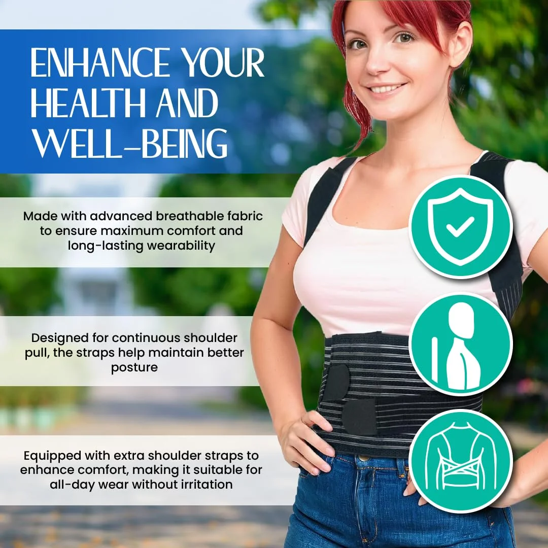 ارتونیکس پشتیبان کمر اصلاح کننده وضعیت بدن، پشتیبانی از ترقوه و شانه برای مردان و زنان، پشتیبانی کامل از کمر، تسکین درد بالای و پایین کمر - اسکولیوز، قوز، خمیدگی، قفسه سینه، اصلاح کننده ستون فقرات / 8247 ارتونیکس پشتیبان کمر اصلاح کننده وضعیت بدن، پشتیبانی از ترقوه و شانه برای مردان و زنان، پشتیبانی کامل از کمر، تسکین درد بالای و پایین کمر - اسکولیوز، قوز، خمیدگی، قفسه سینه، اصلاح کننده ستون فقرات / 8247