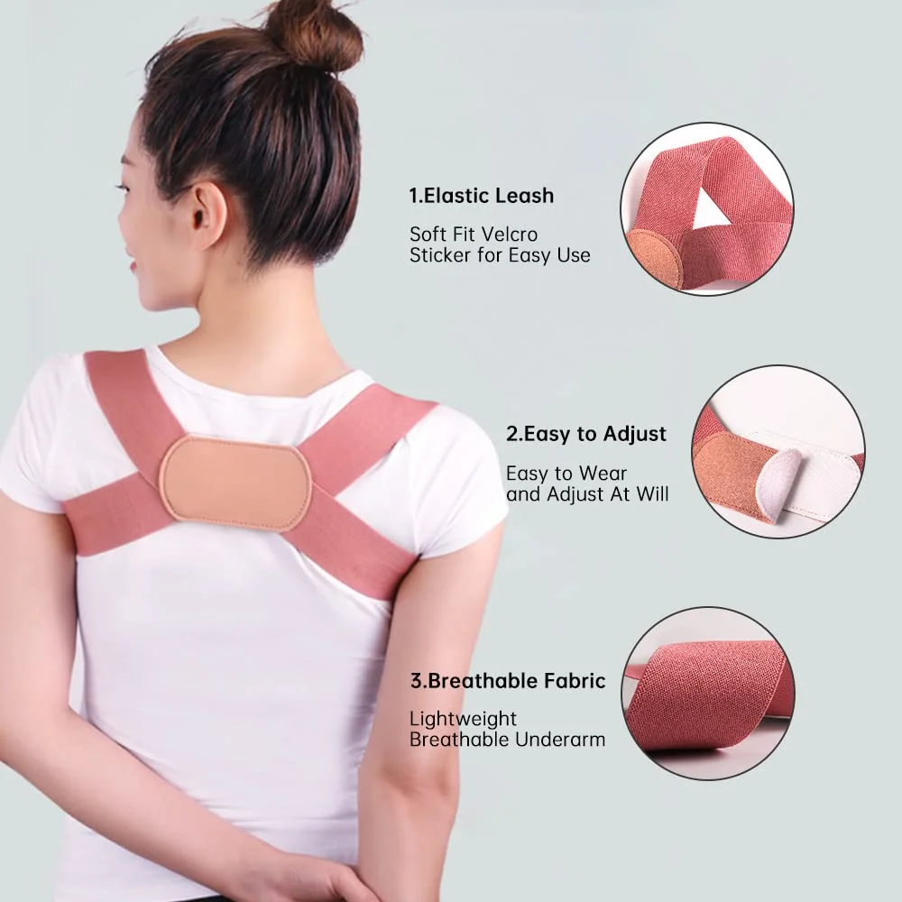 2 عدد اصلاح کننده وضعیت بدن، پشتیبانی قابل تنظیم برای قسمت بالای کمر، تمرین دهنده وضعیت بدن برای مردان و زنان