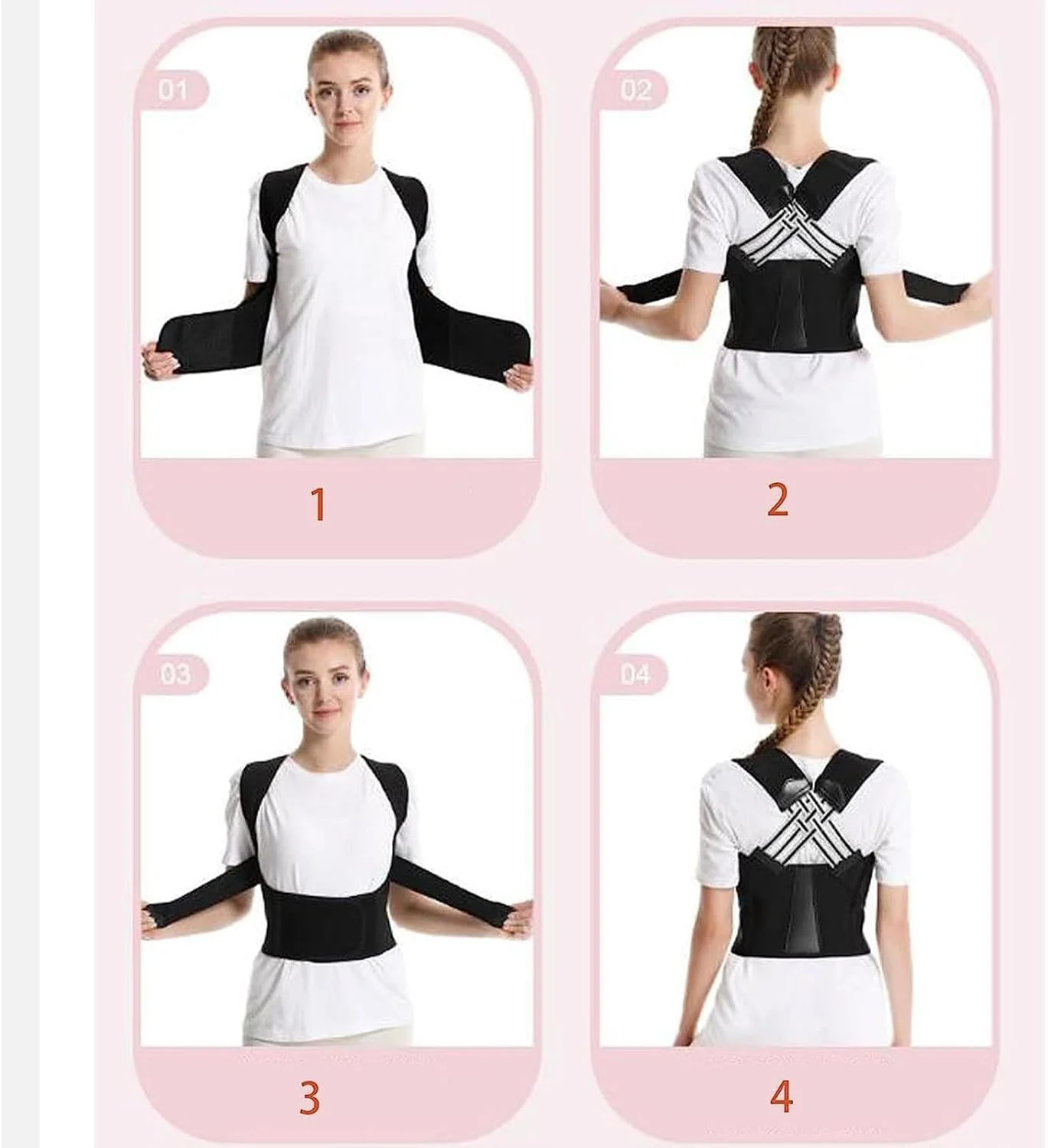 اصلاح کننده وضعیت بدن - کمربند قابل تنظیم برای وضعیت پشت | اصلاح کننده وضعیت بدن برای بانوان | صاف کننده پشت | بریس وضعیت پشت برای زنان و مردان برای گردن، شانه ها و پشت