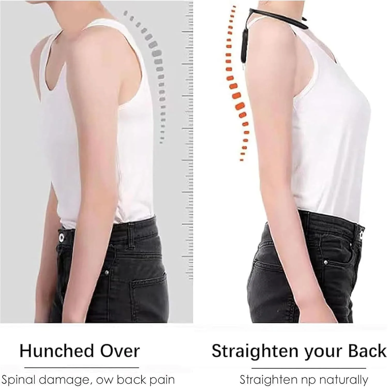 اصلاح کننده هوشمند وضعیت بدن - صاف کننده قوز گردن، پشتیبان هوشمند کمر، مربی ارگونومیک وضعیت بدن، بهبود دهنده وضعیت پشت با ویبره، قابل شارژ (مشکی) اصلاح کننده هوشمند وضعیت بدن - صاف کننده قوز گردن، پشتیبان هوشمند کمر، مربی ارگونومیک وضعیت بدن، بهبود دهنده وضعیت پشت با ویبره، قابل شارژ (مشکی)