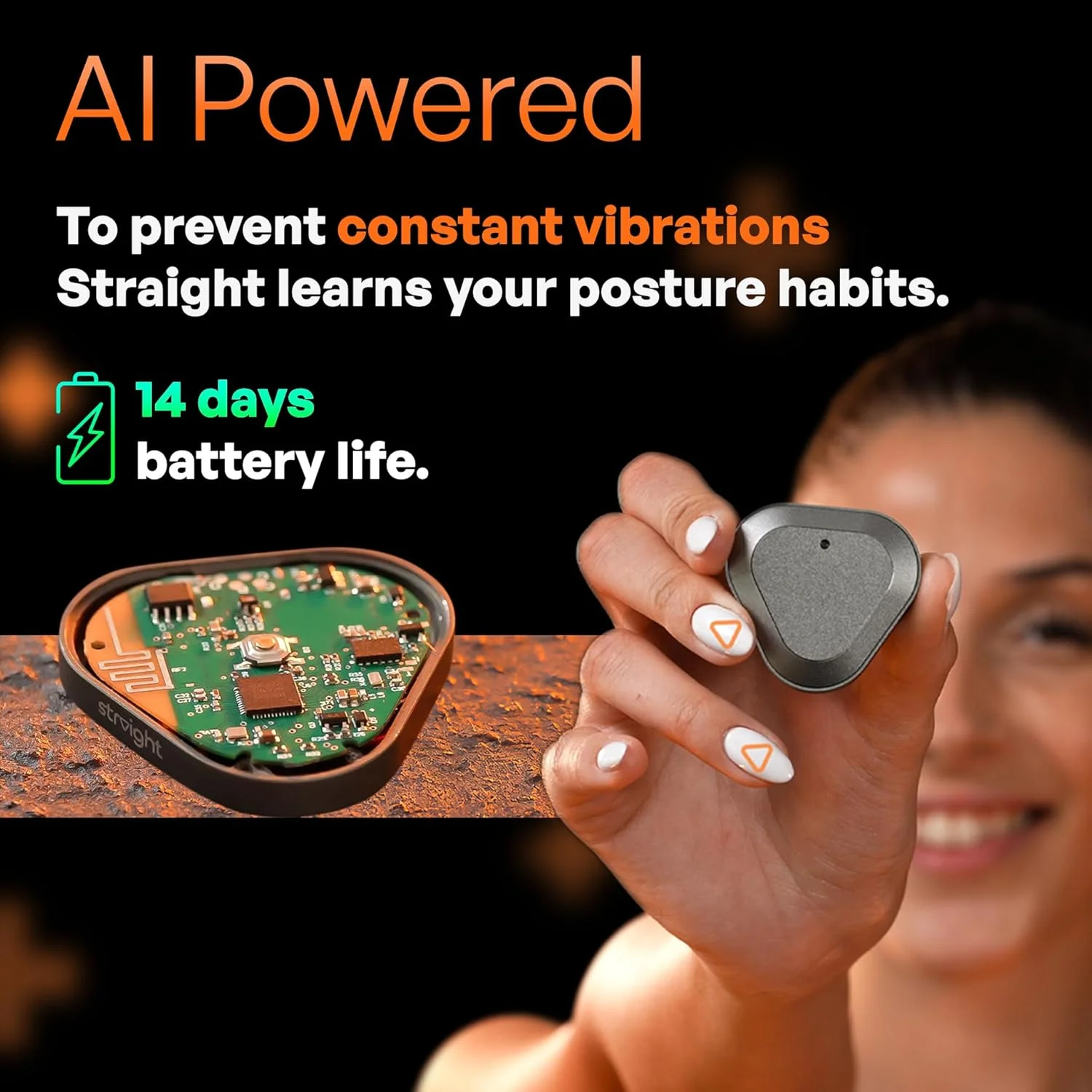 دستگاه آموزش اصلاح کننده وضعیت بدن هوشمند Straight Plus (شامل گردنبند) - پشتیبانی از کار در دفتر با صاف کننده هوشمند - دستگاه اصلاح کننده وضعیت بدن - اصلاح کننده وضعیت بدن برای زنان و مردان