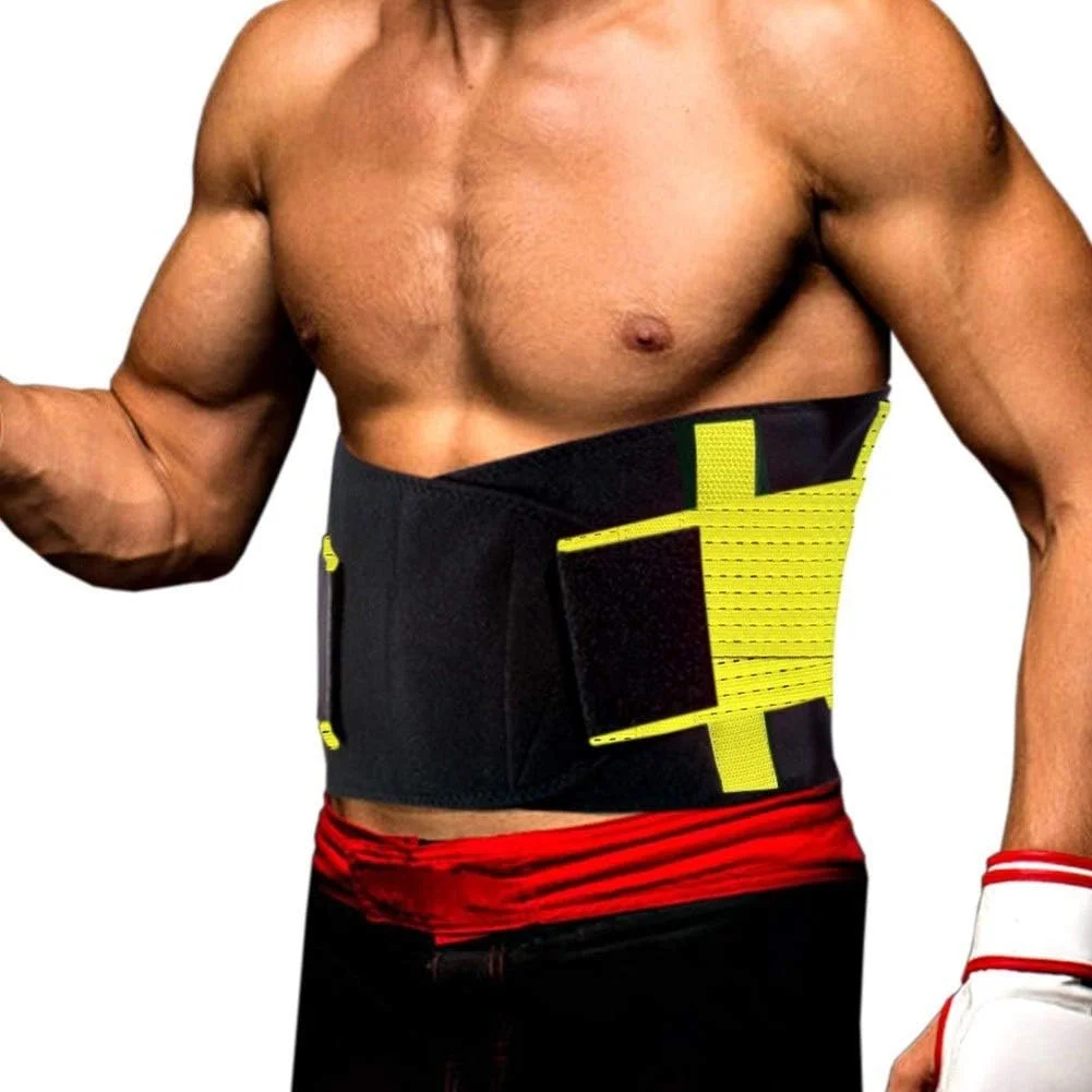 کمربند طبی قابل تنظیم برای کمر، کمربند پشتیبانی از کمر، کمربند اصلاح کننده وضعیت بدن، تسکین دهنده درد استخوان، مناسب برای مردان و زنان (رنگ: زرد، سایز: XXL)