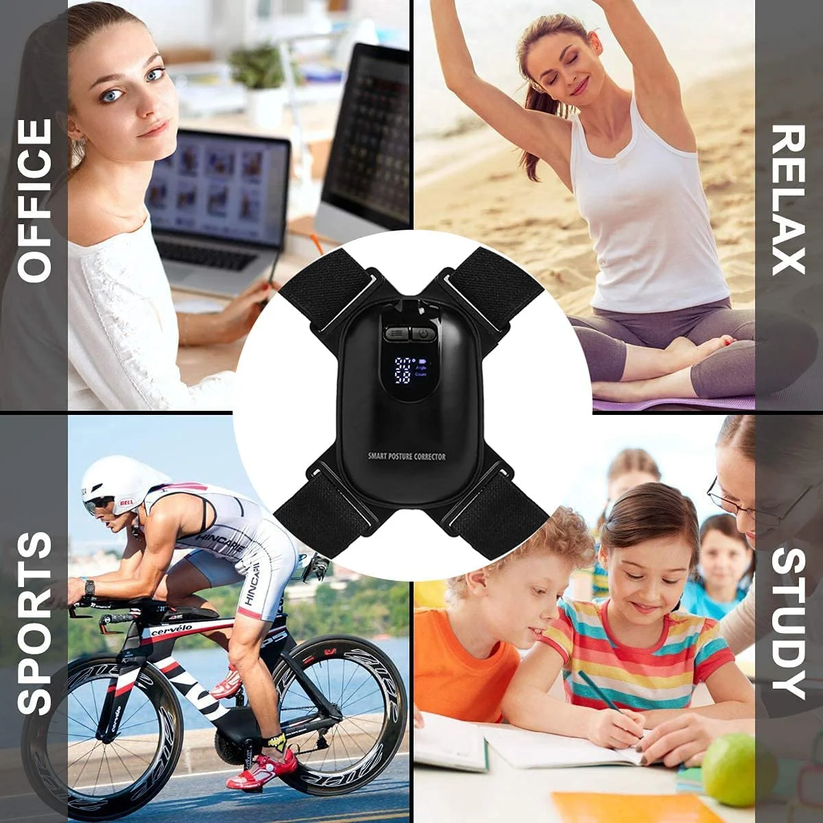 اصلاح کننده هوشمند وضعیت بدن SYOSI با یادآوری لرزشی سنسور برای مردان و زنان، یادآور وضعیت بدن برای نوجوانان و کودکان با زاویه و بند قابل تنظیم برای کمک به حفظ وضعیت صحیح بدن، مشکی اصلاح کننده هوشمند وضعیت بدن SYOSI با یادآوری لرزشی سنسور برای مردان و زنان، یادآور وضعیت بدن برای نوجوانان و کودکان با زاویه و بند قابل تنظیم برای کمک به حفظ وضعیت صحیح بدن، مشکی