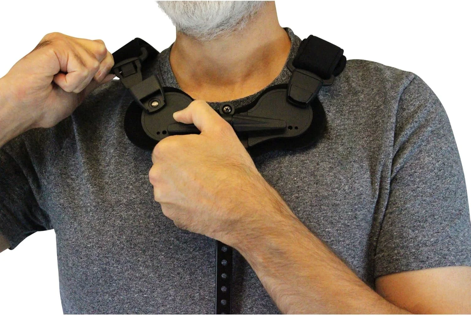 ب्रेस کامل پشتی قفسه سینه TLSO - درمان کیفوز، شکستگی فشاری، آسیب های ستون فقرات فوقانی، و قبل یا بعد از جراحی با این پشتیبانی سخت کمری برای مردان و زنان (متوسط)