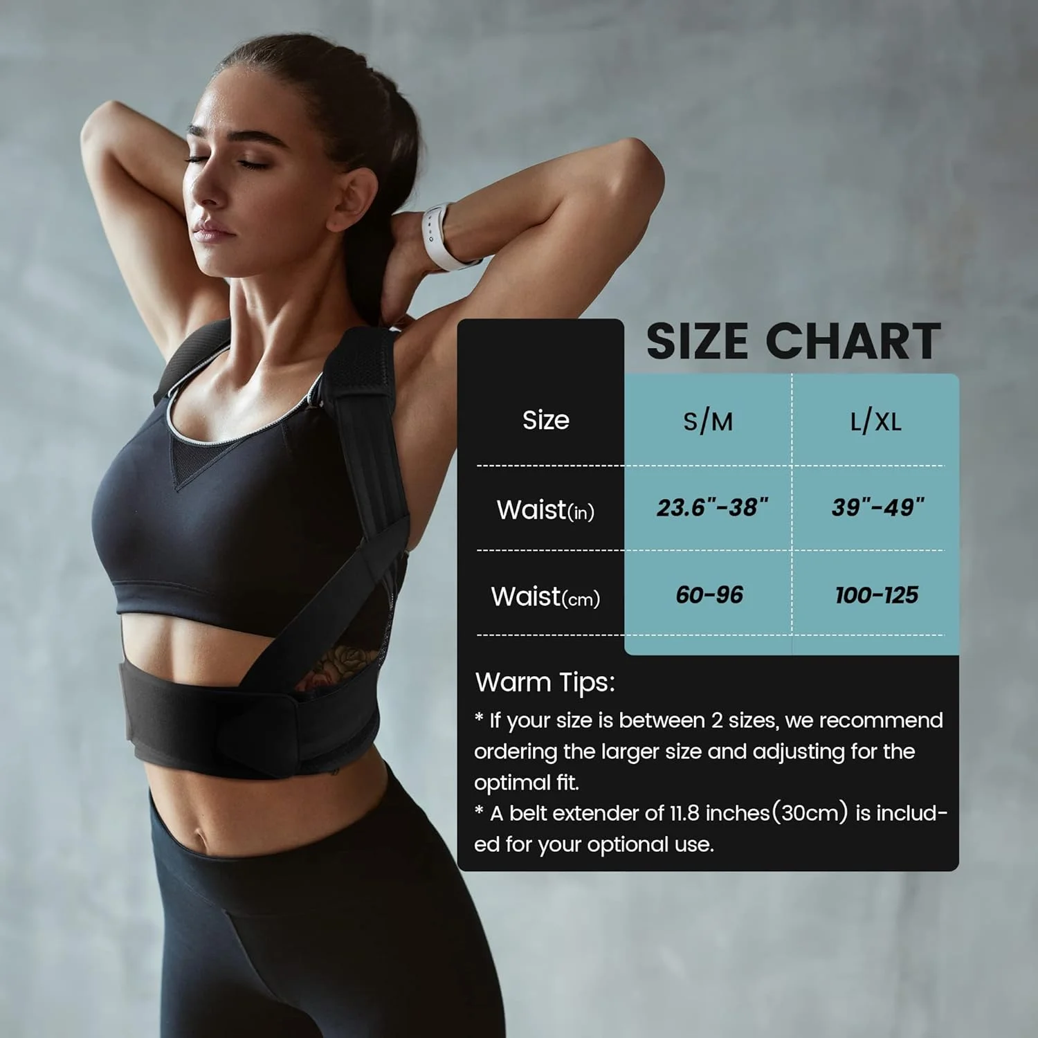 اصلاح کننده وضعیت بدن ونرورا برای زنان و مردان، بریس پشتی کاملا قابل تنظیم و راحت، صاف کننده پشتیبان برای ستون فقرات، پشت، گردن، ترقوه و شانه، بهبود وضعیت بدن و تسکین درد سایز بزرگ/خیلی بزرگ اصلاح کننده وضعیت بدن ونرورا برای زنان و مردان، بریس پشتی کاملا قابل تنظیم و راحت، صاف کننده پشتیبان برای ستون فقرات، پشت، گردن، ترقوه و شانه، بهبود وضعیت بدن و تسکین درد سایز بزرگ/خیلی بزرگ