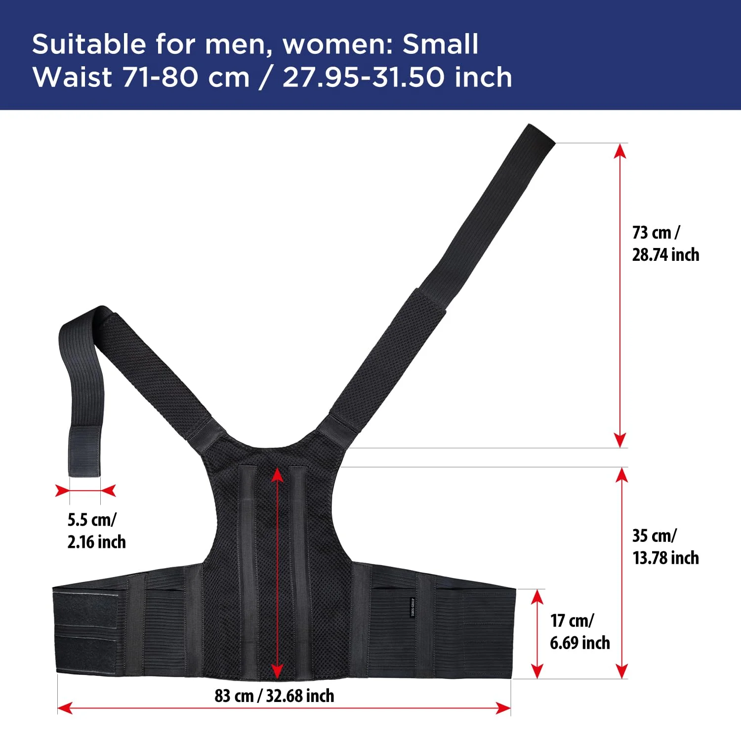 TOROS-GROUP اصلاح کننده وضعیت بدن، پشتیبانی از شانه و کمر، حمایت از کمر برای مردان و زنان (کوچک) TOROS-GROUP اصلاح کننده وضعیت بدن، پشتیبانی از شانه و کمر، حمایت از کمر برای مردان و زنان (کوچک)