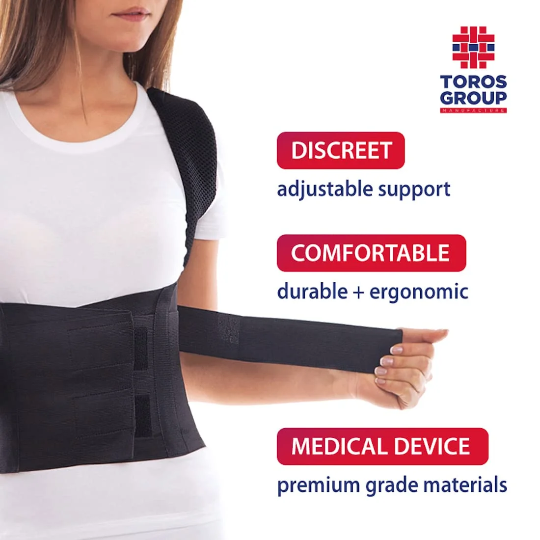TOROS-GROUP اصلاح کننده وضعیت بدن، پشتیبانی از شانه و کمر، حمایت از کمر برای مردان و زنان (کوچک) TOROS-GROUP اصلاح کننده وضعیت بدن، پشتیبانی از شانه و کمر، حمایت از کمر برای مردان و زنان (کوچک)