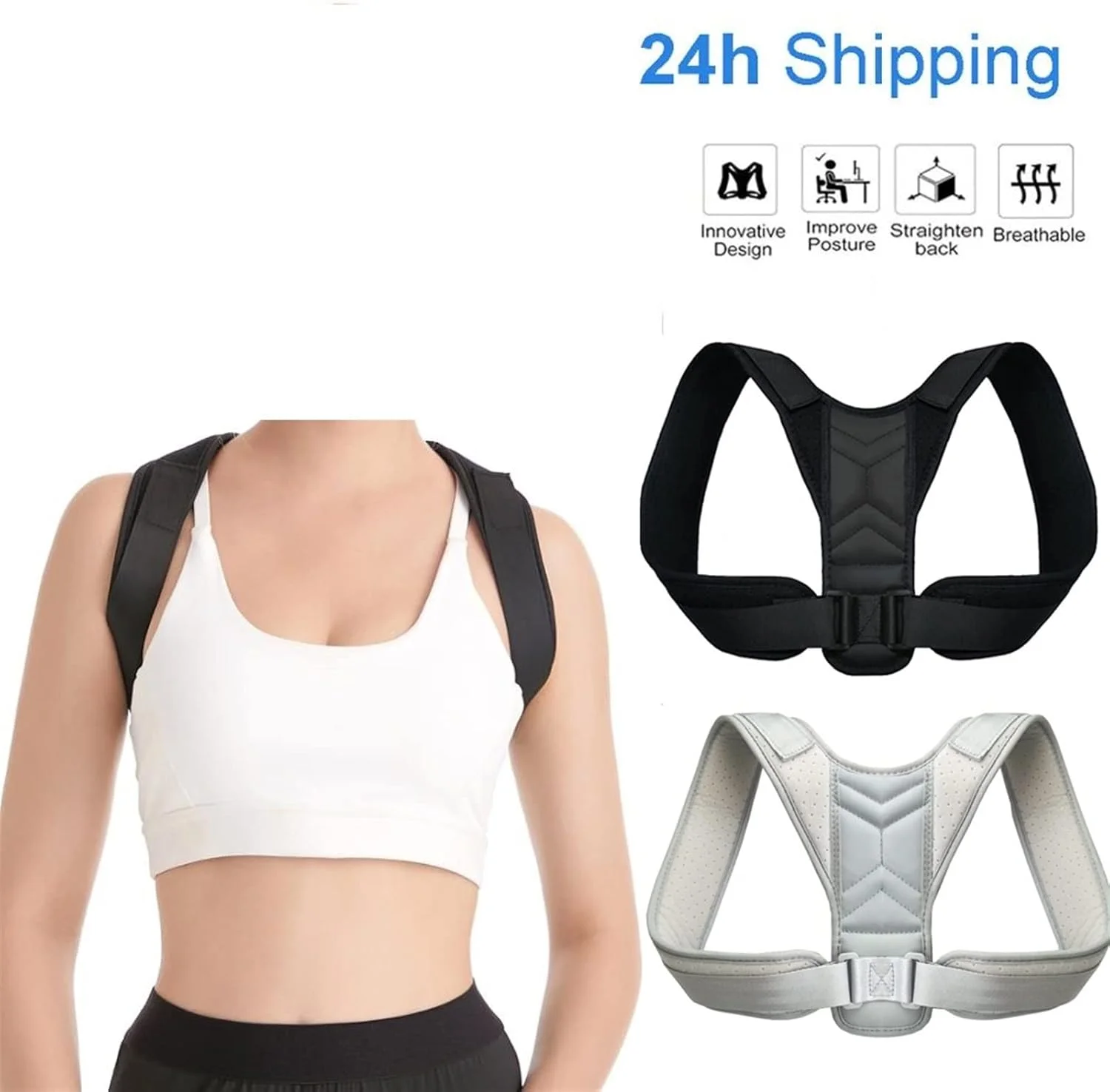 اصلاح کننده وضعیت بدن کمربند طبی، قابل تنظیم برای ستون فقرات، شانه و کمر، مناسب برای آقایان و بانوان (رنگ: سبز، مدل A، سایز: 3XL) اصلاح کننده وضعیت بدن کمربند طبی، قابل تنظیم برای ستون فقرات، شانه و کمر، مناسب برای آقایان و بانوان (رنگ: سبز، مدل A، سایز: 3XL)