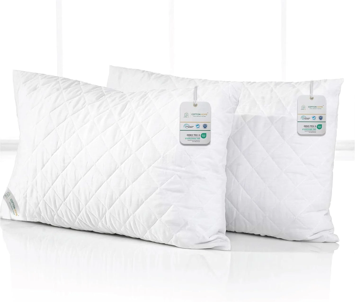 بالش میکروفایبر وینتیج Cotton Home®، ابعاد 50 در 75 سانتی متر، مناسب خواب، سبک و استاندارد، خوابی لوکس و راحت، مناسب برای خوابیدن به پهلو و پشت، ضد حساسیت، سفید، بسته 2 عددی (900 گرم) بالش میکروفایبر وینتیج Cotton Home®، ابعاد 50 در 75 سانتی متر، مناسب خواب، سبک و استاندارد، خوابی لوکس و راحت، مناسب برای خوابیدن به پهلو و پشت، ضد حساسیت، سفید، بسته 2 عددی (900 گرم)