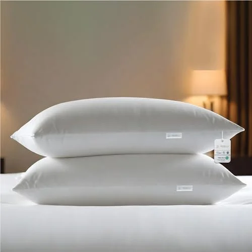 بالش پنبهای خانگی مدل Comfort، ابعاد 50 در 75 سانتیمتر، مناسب خواب، میکروفایبر استاندارد، خوابی لوکس در هتل، بالش خواب برای پشتیبانی جانبی، نرم و لطیف، بالش برای تخت (سفید)، بسته 2 عددی بالش پنبهای خانگی مدل Comfort، ابعاد 50 در 75 سانتیمتر، مناسب خواب، میکروفایبر استاندارد، خوابی لوکس در هتل، بالش خواب برای پشتیبانی جانبی، نرم و لطیف، بالش برای تخت (سفید)، بسته 2 عددی