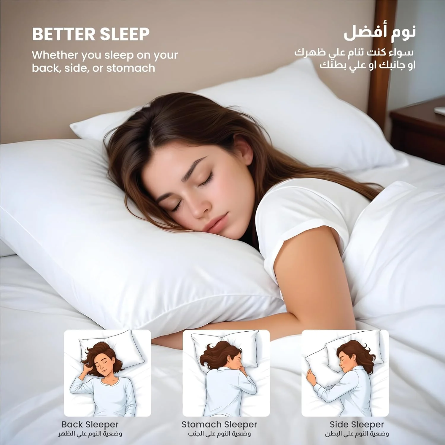 بالش پنبه ای خانگی کاژوال بلیس 50 در 75 سانتی متر، بالش استاندارد تخت خواب برای خواب، بالش خواب استاندارد هتل برای پشتیبانی جانبی، با احساس نرمی و لطافت (سفید) 1000 گرم بالش پنبه ای خانگی کاژوال بلیس 50 در 75 سانتی متر، بالش استاندارد تخت خواب برای خواب، بالش خواب استاندارد هتل برای پشتیبانی جانبی، با احساس نرمی و لطافت (سفید) 1000 گرم