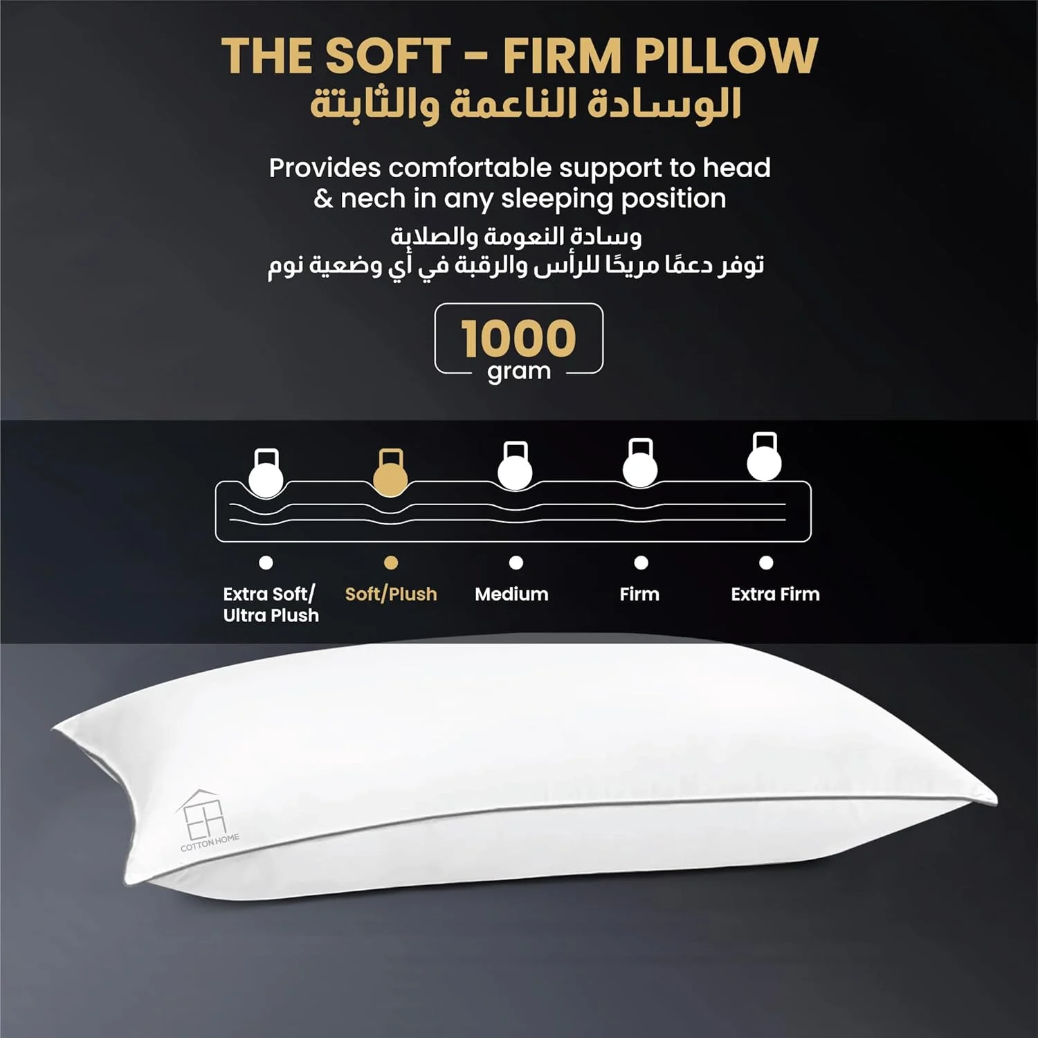 بالش طنابی مشکی پنبه هوم مدل Royal Angler، ابعاد 50 در 75 سانتی متر، بسیار نرم، لطیف و تنفس پذیر (سفید) - تک عددی بالش طنابی مشکی پنبه هوم مدل Royal Angler، ابعاد 50 در 75 سانتی متر، بسیار نرم، لطیف و تنفس پذیر (سفید) - تک عددی