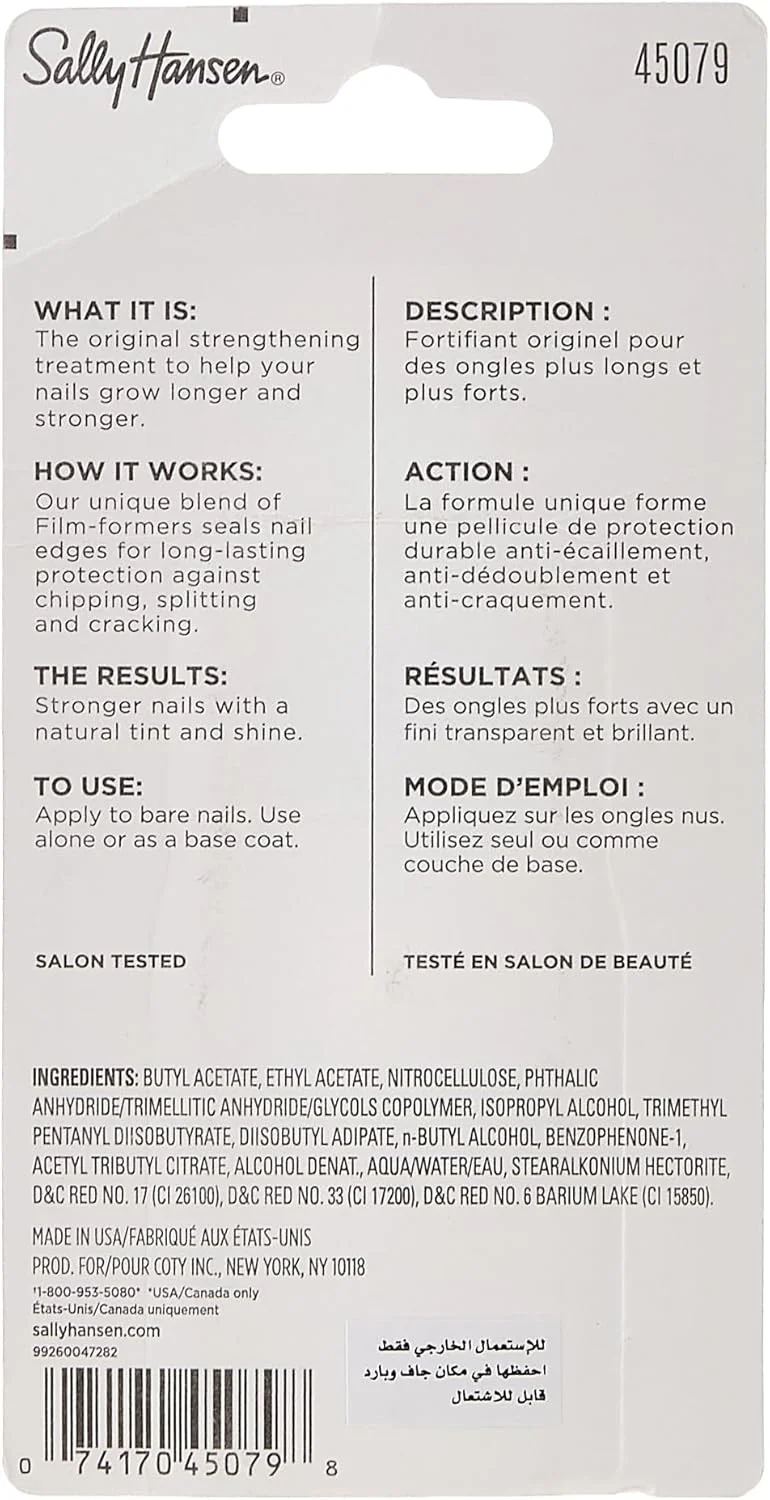 تقویت کننده ناخن سالی هانسن، درمان ناخن، رنگ طبیعی، 13.3 میلی لیتر
