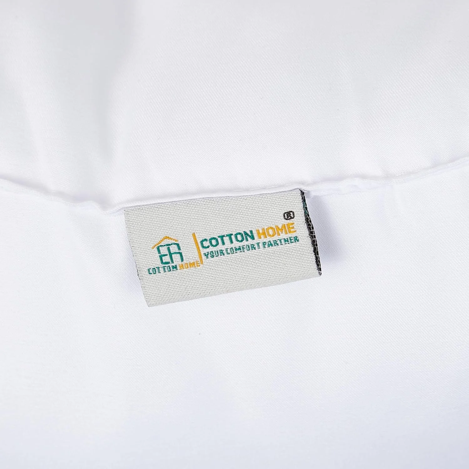 بالش خانگی پنبه ای نرم 50X70 سانتی متر با بند خاکستری 50X75 سانتی متر، بالش خواب تخت خواب جایگزین پر، بالش استاندارد خواب، بالش های بسیار نرم (سفید) - 1100 گرم