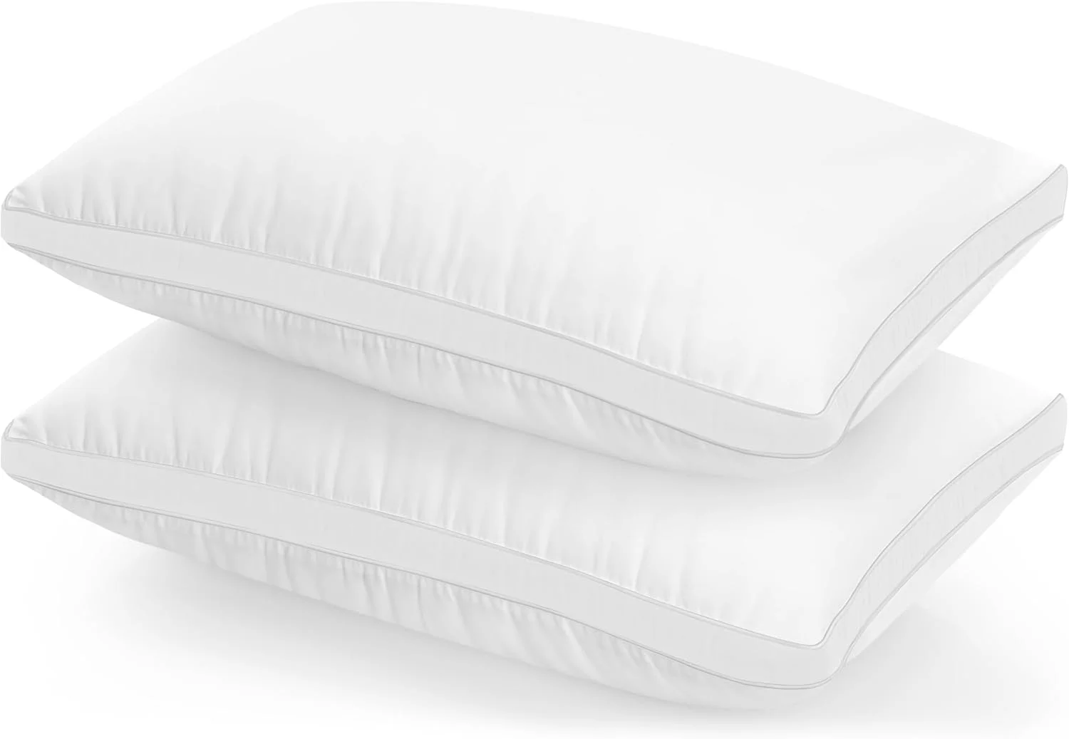 بالش های یوتوپیا بدینگ (2 عدد) - پر شده با الیاف توخالی ویرجین سه بعدی - بالش نرم و با نگهداری آسان (45x66 سانتی متر، سفید)